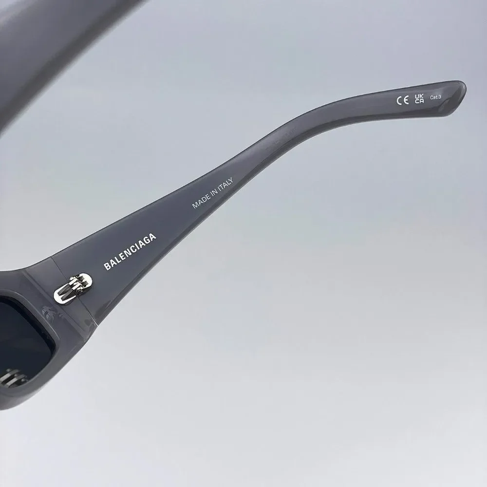 Balenciaga BB0266S 003 Sunglasses Grey Rectangle Unisex